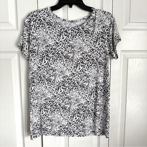 Koolaburra By UGG Shirt Womens S Animal Print Short Sleeve Soft Tee Top Leopard